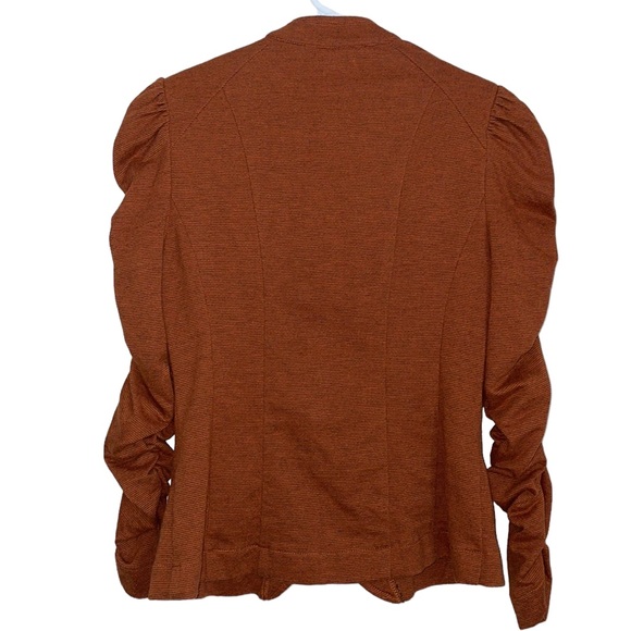 New Directions Orange Full Zip Blazer, Size Small - Picture 3 of 7